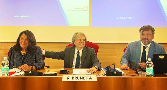 Il ministro Brunetta con Paola Severino e Roberto Baldoni