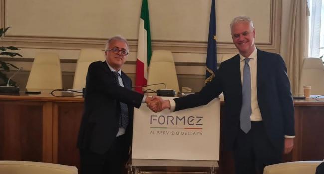 Il ministro Paolo Zangrillo e il Presidente di Formez Pa Giovanni Anastasi