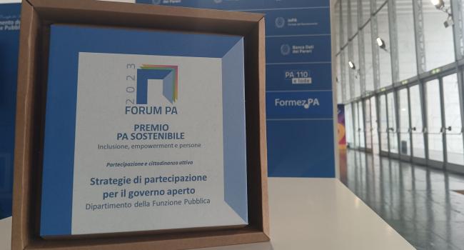 Premio PA Sostenibile 2023 - Dfp finalista Partecipazione e cittadinanza attiva