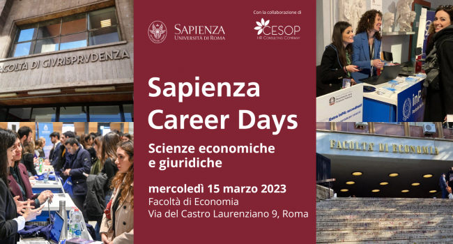 Sapienza Career Days - Scienze economiche e giuridiche